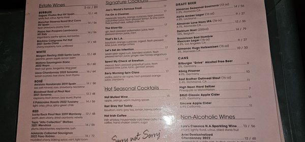 Menu photo 4 Sorry Not Sorry Los Angeles, CA Menu photo 4 Sorry Not Sorry Los Angeles, CA