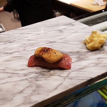 Japonais Bistro - Fois Gras on A4 Wagyu Beef seared nigiri - Japanese Near Me - Edmonton, Alberta