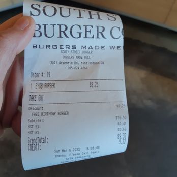 South St. Burger - 2022 price, it's a 15% increase from 2020. - Burgers Near Me - Mississauga, Ontario