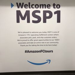 Amazon Fulfillment Center Tours - Welcome room!
