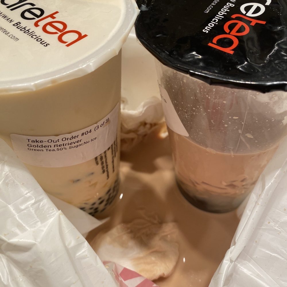 Sharetea - Both were spilled! - Bubble Tea Near Me - Redlands, California