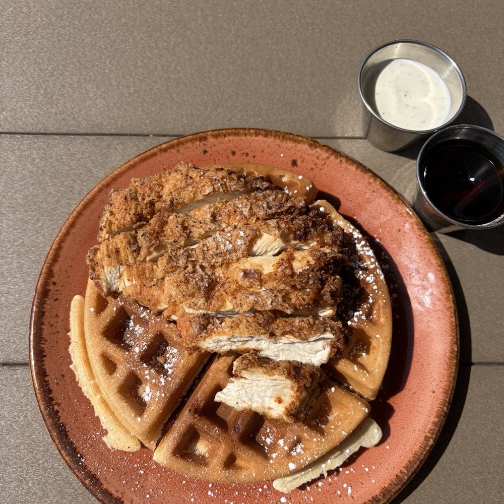 My chicken and waffles! My chicken and waffles!