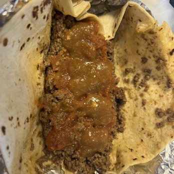 J&G Grill - Burrito AFTER we added the fabulous house made salsa. - Burgers Near Me - Marathon, Texas J&G Grill - Burrito AFTER we added the fabulous house made salsa. - Burgers Near Me - Marathon, Texas
