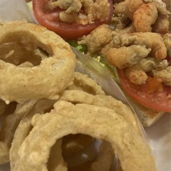 Pier 88 Boiling Seafood & Bar Mesa - Crawfish Poboy, onion rings. - Seafood Near Me - Mesa, Arizona Pier 88 Boiling Seafood & Bar Mesa - Crawfish Poboy, onion rings. - Seafood Near Me - Mesa, Arizona