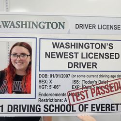 911 Driving School of Everett South Campus - This amazing girl took written persevered today. Thank you so much 911 school we love you all.