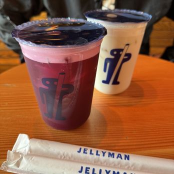 Jellyman - Grape Jasmine Tea & Four Seasons Oolong Milk Tea - Bubble Tea Near Me - Los Angeles, California