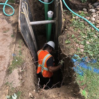 Rooter Town - Outside trench for clean out valves - Plumbing Near Me - Aurora, Colorado