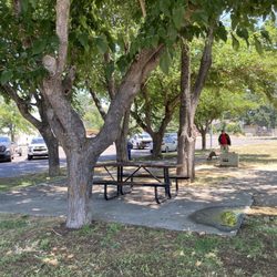 Redbud Park - The bench I was chilling at. (July 2023)