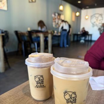 Bark Coffee - My friend got the Spanish latte, and I got the caramel apple. - Coffee & Tea Near Me - Whittier, California