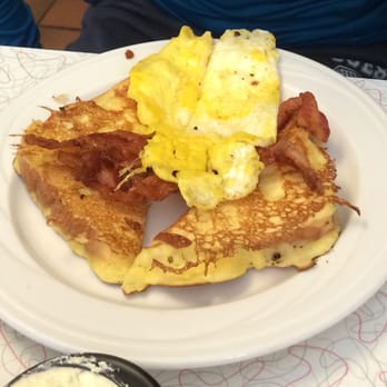 Butcher Block Cafe - French toast with scrambled eggs and bacon: just sad. - Breakfast & Brunch Near Me - Denver, Colorado Butcher Block Cafe - French toast with scrambled eggs and bacon: just sad. - Breakfast & Brunch Near Me - Denver, Colorado