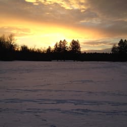 Fountain Park - Sunset at frozen Fountain Park