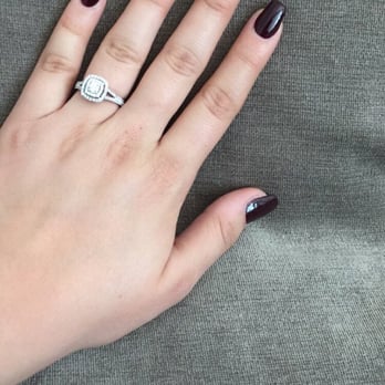 DaVi Nails - THIS WAS AFTER I RE DID THEM MYSELF.... I filed them and had to recolor. The nail slanted on each one... - Nail Salons Near Me - San Antonio, Texas