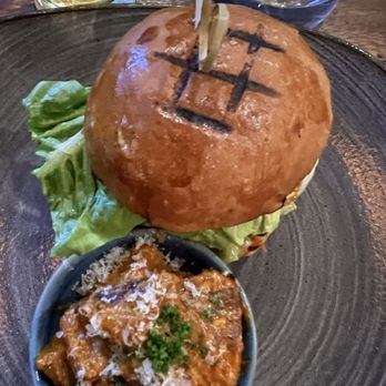 Xebec - Lamb beef burger with potatoes - Cocktail Bars Near Me - San Francisco, California