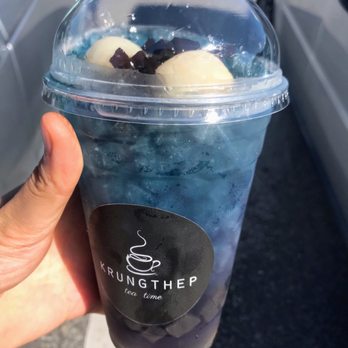 KrungThep Tea Time - Lychee anchan with grass jelly ($7) - Tea Rooms Near Me - Winter Park, Florida KrungThep Tea Time - Lychee anchan with grass jelly ($7) - Tea Rooms Near Me - Winter Park, Florida