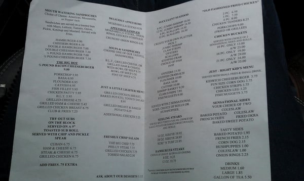 Menu photo 2 Raynor's Seafood Restaurant Immokalee, FL Menu photo 2 Raynor's Seafood Restaurant Immokalee, FL