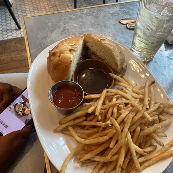 C. Ellet's - Steak Sandwich Au Jus with fries - Steakhouses Near Me - Atlanta, Georgia
