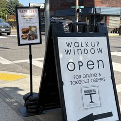 Madrona Hill Cafe - Summer hours, also you can order at walk up window on the side street.