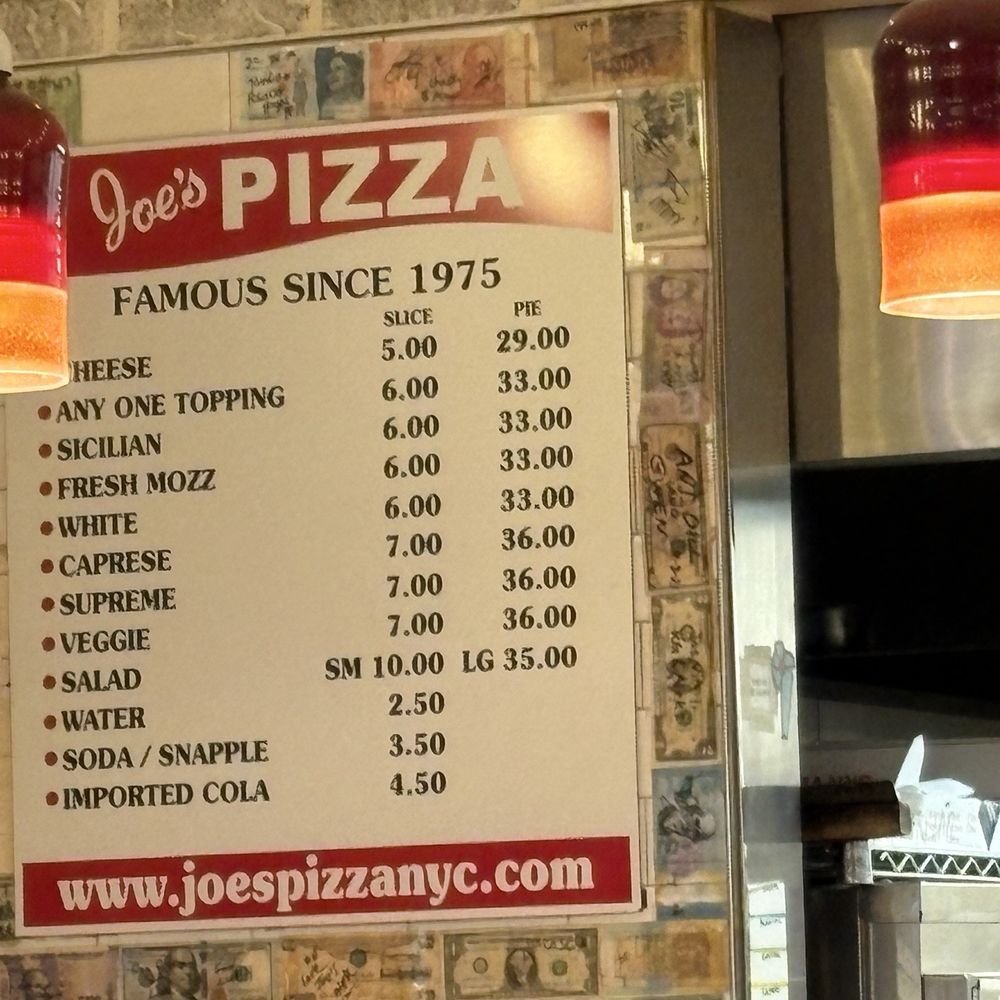 Joe's Pizza - By the slice or take the whole Pie - Pizza Near Me - Miami, Florida