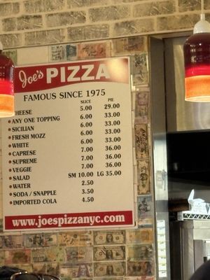Menu photo 1 Joe's Pizza Miami, FL Menu photo 1 Joe's Pizza Miami, FL