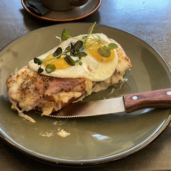 Provisional Kitchen - Croque Madame (Croque Monsieur with egg on top) - Breakfast & Brunch Near Me - San Diego, California Provisional Kitchen - Croque Madame (Croque Monsieur with egg on top) - Breakfast & Brunch Near Me - San Diego, California
