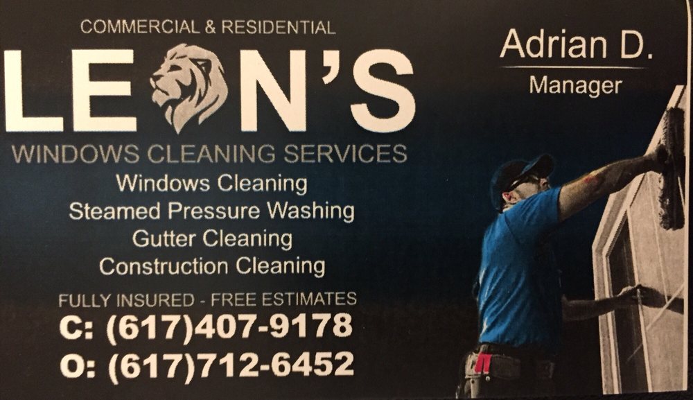 LEONS WINDOW CLEANER SERVICE Window Washing Lynn, MA Phone Number