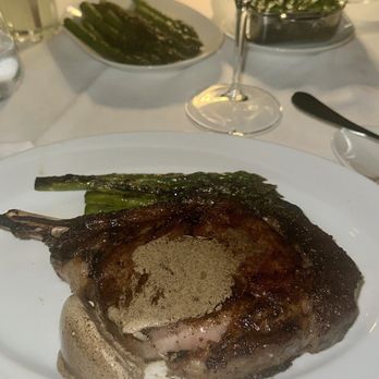 Delmonico's - 45 Day Dry Aged Bone in Rib Eye ? More like 28! Excellent flavor and marbling. I like my steak medium.. this was medium rare for sure ! - Steakhouses Near Me - New York, New York Delmonico's - 45 Day Dry Aged Bone in Rib Eye ? More like 28! Excellent flavor and marbling. I like my steak medium.. this was medium rare for sure ! - Steakhouses Near Me - New York, New York