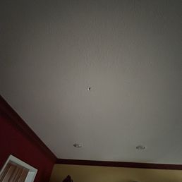 Area of ceiling that needed repair