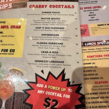 Mr and Mrs Crab - menu - Seafood Near Me - Clearwater, Florida Mr and Mrs Crab - menu - Seafood Near Me - Clearwater, Florida