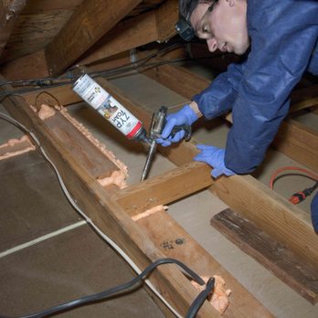 Josh Lowe's Dr. Energy Saver - Precise Foam Application: Our technician expertly seals air leaks in the attic, reducing drafts and energy loss. - Insulation Installation Near Me - Eugene, Oregon Josh Lowe's Dr. Energy Saver - Precise Foam Application: Our technician expertly seals air leaks in the attic, reducing drafts and energy loss. - Insulation Installation Near Me - Eugene, Oregon