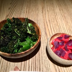 Untitled Bar - Herb salad (yum!!) on the left end fermented radish on the right (meh)