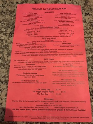Menu photo 4 Stadium Pub Walnut Creek, CA Menu photo 4 Stadium Pub Walnut Creek, CA