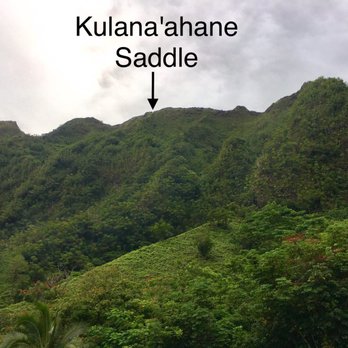 Moanalua Valley Trail - If you hike to the saddle this is where the trail will lead you. That notch was formed by rain erosion. I'm looking up from H3. - Hiking Near Me - Moanalua, Hawaii Moanalua Valley Trail - If you hike to the saddle this is where the trail will lead you. That notch was formed by rain erosion. I'm looking up from H3. - Hiking Near Me - Moanalua, Hawaii