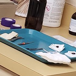 Todd Cox, DPM - Yavapai Foot and Ankle Center - Sterile tray set up for ingrown toe removal