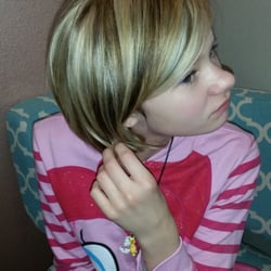 Jeni J's Beauty bar - My niece carly and her high low light