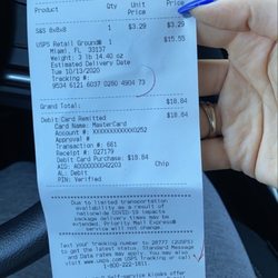 US Post Office - The package was a total of three pounds!!!