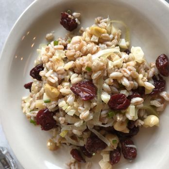 Real Kitchen - Farro with Cherries, Leeks, Parmesan and Hazelnuts - Caterers Near Me
