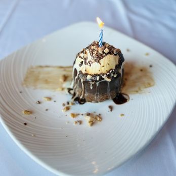 Chart House - Hot Chocolate Lava Cake for Birthday ( $12 not free ) - Seafood Near Me - Monterey, California