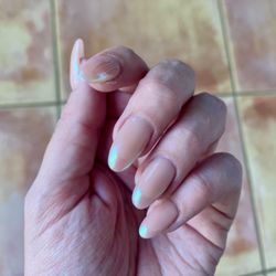 The Pink Ribbon Nail Salon - Vickie is so talented! Love the chrome French tip!