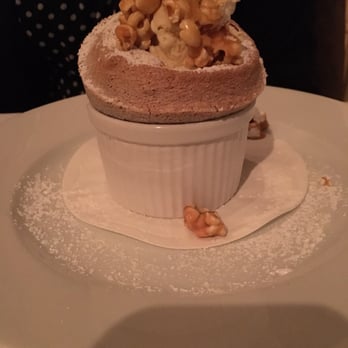 Bacchanalia - Blueberry souffle with ice cream and caramel popcorn - New American Near Me - Atlanta, Georgia Bacchanalia - Blueberry souffle with ice cream and caramel popcorn - New American Near Me - Atlanta, Georgia