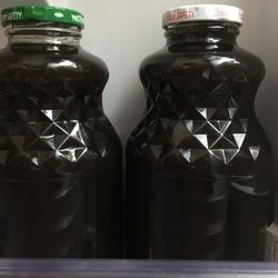 Brewed medicine stored in glass jars