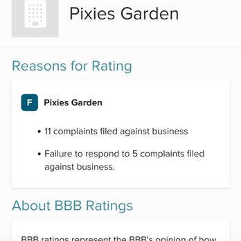 Pixies Gardens - Better Business Bureau F rating - Nurseries & Gardening Near Me - Conyers, Georgia Pixies Gardens - Better Business Bureau F rating - Nurseries & Gardening Near Me - Conyers, Georgia