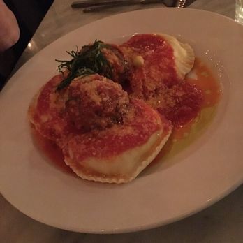 Rosalina - Burrata cheese ravioli with meatballs. Just like mama makes - Italian Near Me - Providence, Rhode Island Rosalina - Burrata cheese ravioli with meatballs. Just like mama makes - Italian Near Me - Providence, Rhode Island