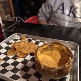 Pimento cheese dip with house made chips! Awesome!