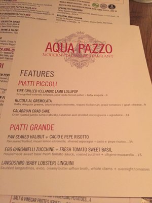 Menu photo 6 Aqua Pazzo Youngstown, OH