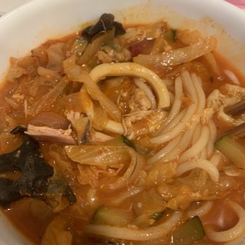 Cham Korean Food - Jjambong aka Spicy Seafood Noodle - Korean Near Me - Santa Ana, California