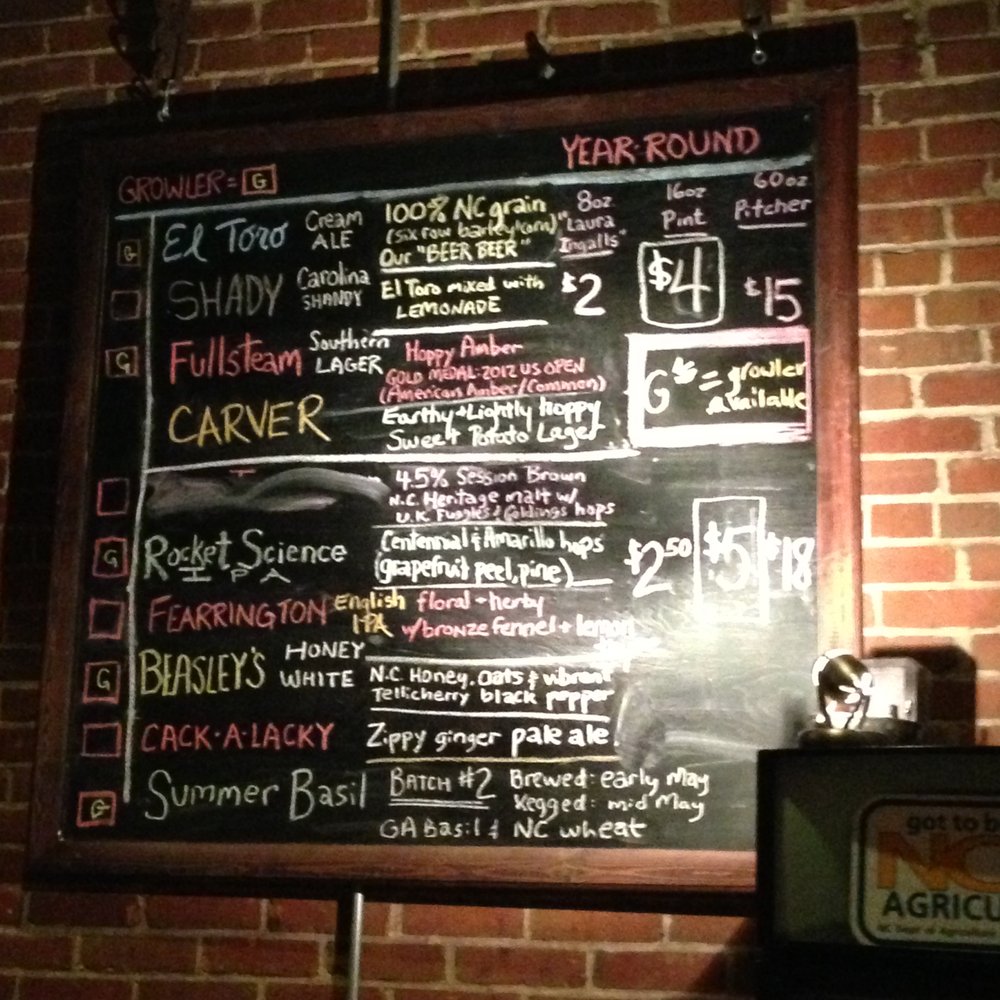 Fullsteam - Fullsteam Brewery beer list on 6/7/13. - Breweries Near Me - Durham, North Carolina Fullsteam - Fullsteam Brewery beer list on 6/7/13. - Breweries Near Me - Durham, North Carolina