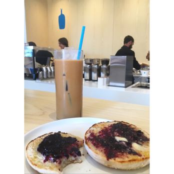 Blue Bottle Coffee - Georgetown - New Orleans iced coffee and English muffin with butter and jam. - Coffee & Tea Near Me - Washington, DC, District of Columbia