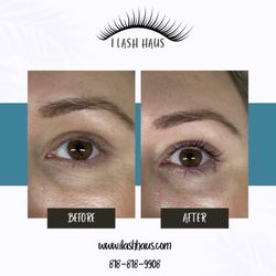 I Lash Haus - Keratin lash lift with tint. What a beautiful difference
