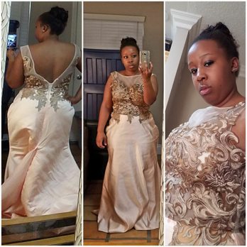 Bridal Alterations Bustles on Wheels - This was the dress before Diana transformed it! Too big, too long, the top was the wrong color and the bottom was too shiny - Sewing & Alterations Near Me