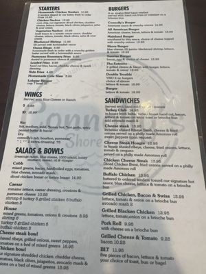 Menu photo 4 Connolly's Shore Grill St. Augustine, FL
